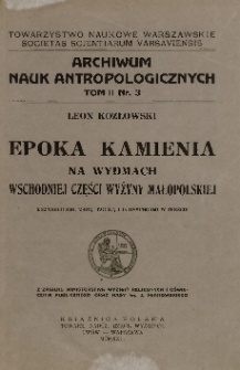 Epoka kamienia na wydmach wschodniej części Wyżyny Małopolskiej