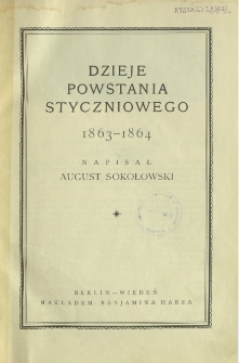 Dzieje powstania styczniowego : 1863-1864