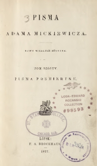 Pisma Adama Mickiewicza T. 6