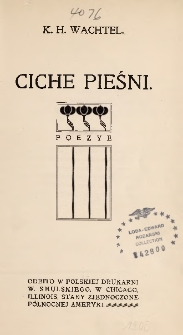 Ciche pieśni : poezye
