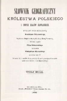Słownik geograficzny Królestwa Polskiego i innych krajów słowiańskich T. 13