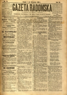 Gazeta Radomska, 1890, R. 7, nr 75