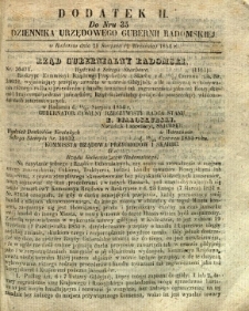 Dziennik Urzędowy Gubernii Radomskiej, 1854, nr 35, dod. II