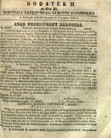 Dziennik Urzędowy Gubernii Radomskiej, 1854, nr 36, dod. II
