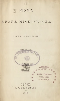Pisma Adama Mickiewicza T. 5
