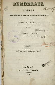 Demokrata Polski : pismo polemiczne, 1838, T. 1
