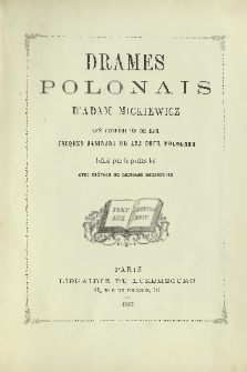 Drames polonais d'Adam Mickiewic