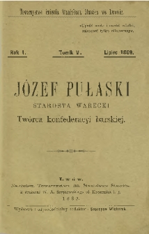Józef Pułaski, starosta warecki, twórca konfederacyi barskiej