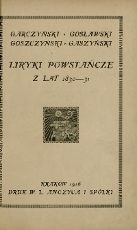 Liryki powstańcze z lat 1830-31