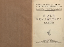 Biała rękawiczka : sztuka w 3 aktach z prologiem i epilogiem