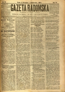 Gazeta Radomska, 1890, R. 7, nr 78