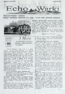 Echo Warki : miesiecznik społeczno-kulturalny, 1998, nr 1