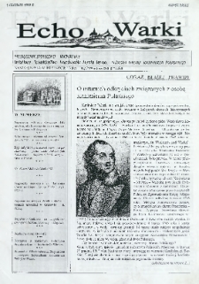 Echo Warki : miesiecznik społeczno-kulturalny, 1998, nr 2