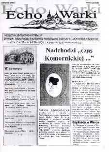 Echo Warki : miesiecznik społeczno-kulturalny, 1998, nr 4