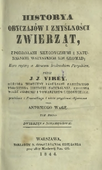 Historya obyczajów i zmyślności zwierząt, z podziałami metodycznemi i naturalnemi wszystkich ich gromad. T. 2, Zwierzęta niekręgowe