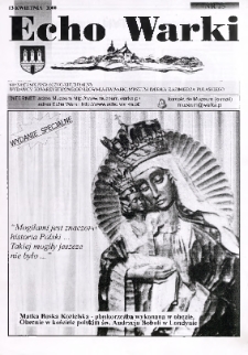 Echo Warki : miesiecznik społeczno-kulturalny, 2000, nr 25
