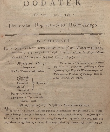 Dziennik Departamentowy Radomski, 1815, nr 1, dod.