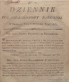 Dziennik Departamentowy Radomski, 1815, nr 2