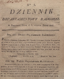 Dziennik Departamentowy Radomski, 1815, nr 3