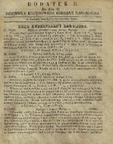 Dziennik Urzędowy Gubernii Radomskiej, 1854, nr 41, dod. II