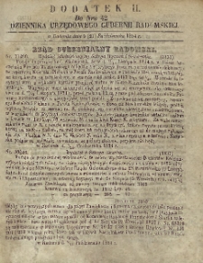 Dziennik Urzędowy Gubernii Radomskiej, 1854, nr 42, dod. II