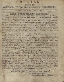 Dziennik Urzędowy Gubernii Radomskiej, 1854, nr 46, dod. I