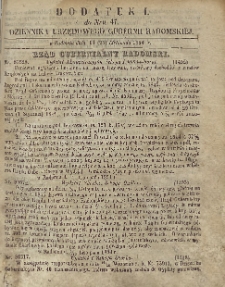 Dziennik Urzędowy Gubernii Radomskiej, 1854, nr 47, dod. I