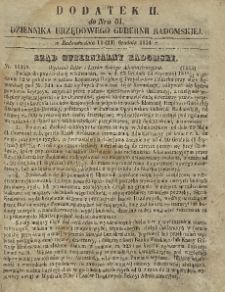 Dziennik Urzędowy Gubernii Radomskiej, 1854, nr 51, dod. II