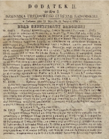 Dziennik Urzędowy Gubernii Radomskiej, 1856, nr 5, dod. II