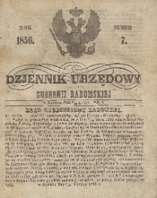 Dziennik Urzędowy Gubernii Radomskiej, 1856, nr 7
