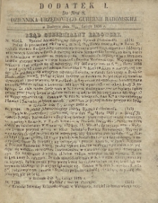 Dziennik Urzędowy Gubernii Radomskiej, 1856, nr 8, dod. I
