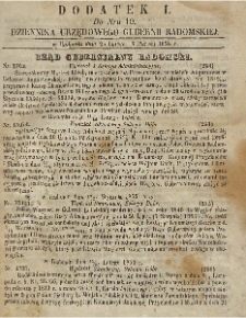 Dziennik Urzędowy Gubernii Radomskiej, 1856, nr 10, dod. I