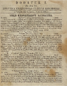 Dziennik Urzędowy Gubernii Radomskiej, 1856, nr 10, dod. I