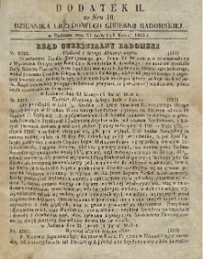 Dziennik Urzędowy Gubernii Radomskiej, 1856, nr 10, dod. II