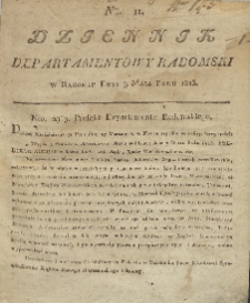 Dziennik Departamentowy Radomski, 1813, nr 11