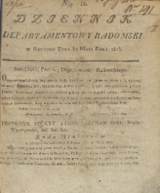 Dziennik Departamentowy Radomski, 1813, nr 12