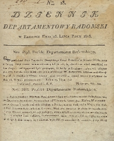 Dziennik Departamentowy Radomski, 1813, nr 18