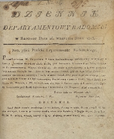 Dziennik Departamentowy Radomski, 1813, nr 24