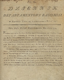 Dziennik Departamentowy Radomski, 1813, nr 26