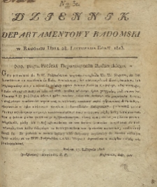 Dziennik Departamentowy Radomski, 1813, nr 31