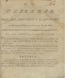 Dziennik Departamentowy Radomski, 1813, nr 35