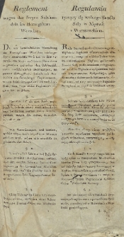 Regulamin tyczący sie wolnego Handlu Solą w Xięstwie Warszawskiem