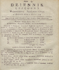 Dziennik Urzędowy Województwa Sandomierskiego, 1829, nr 9