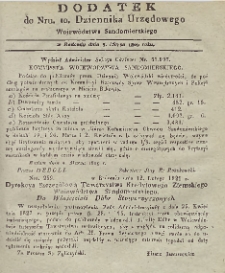 Dziennik Urzędowy Województwa Sandomierskiego, 1829, nr 10, dod. 1