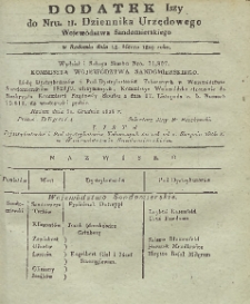 Dziennik Urzędowy Województwa Sandomierskiego, 1829, nr 11, dod. 1