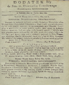 Dziennik Urzędowy Województwa Sandomierskiego, 1829, nr 12, dod. 1
