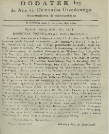 Dziennik Urzędowy Województwa Sandomierskiego, 1829, nr 14, dod. 1