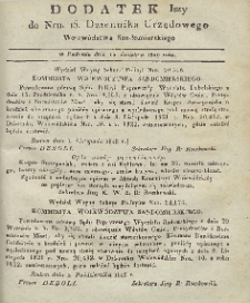 Dziennik Urzędowy Województwa Sandomierskiego, 1829, nr 15, dod. 1