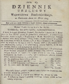Dziennik Urzędowy Województwa Sandomierskiego, 1829, nr 19
