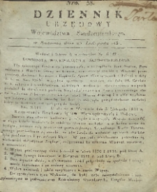 Dziennik Urzędowy Województwa Sandomierskiego, 1831, nr 38
